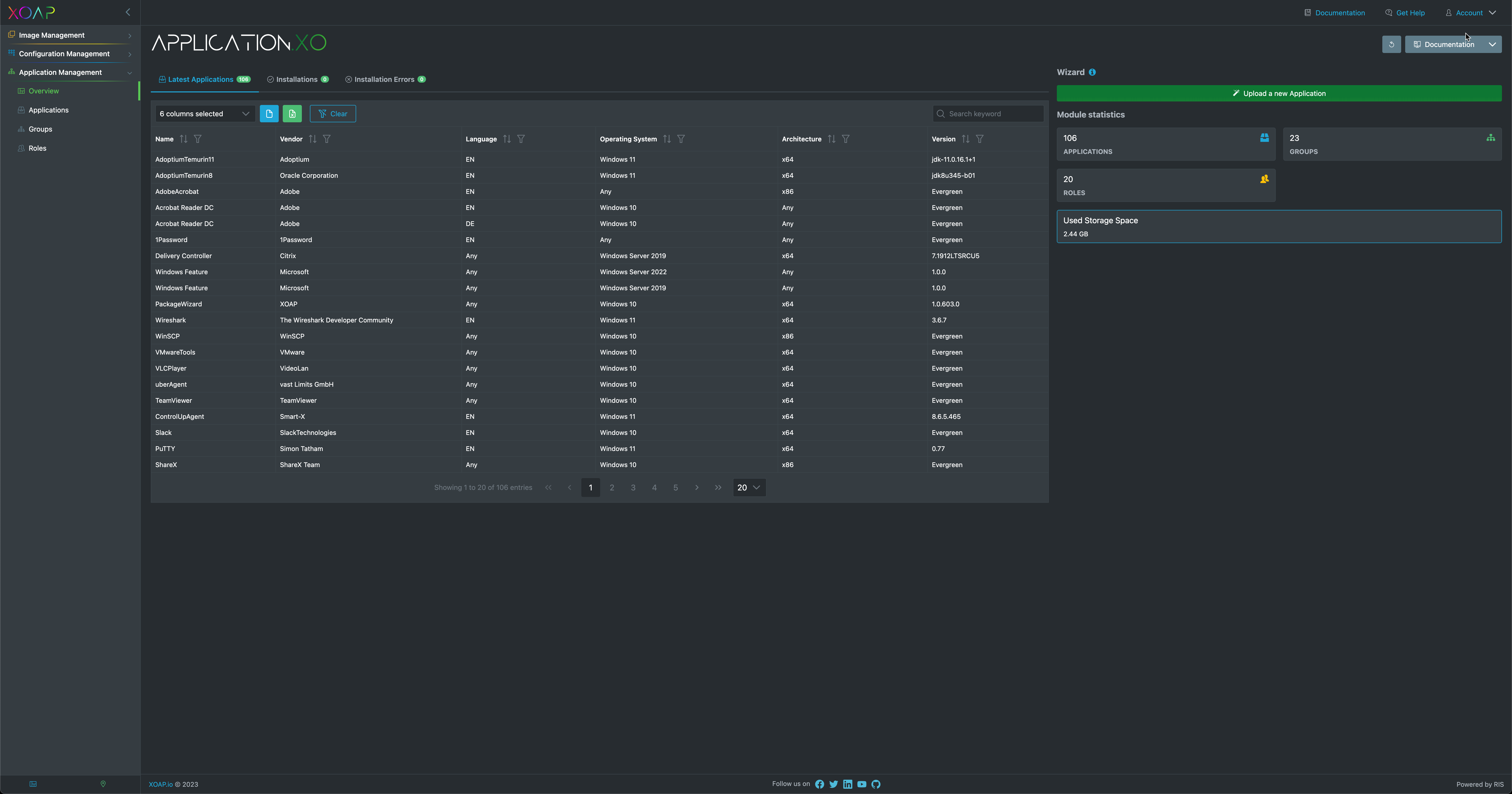 Application management overview