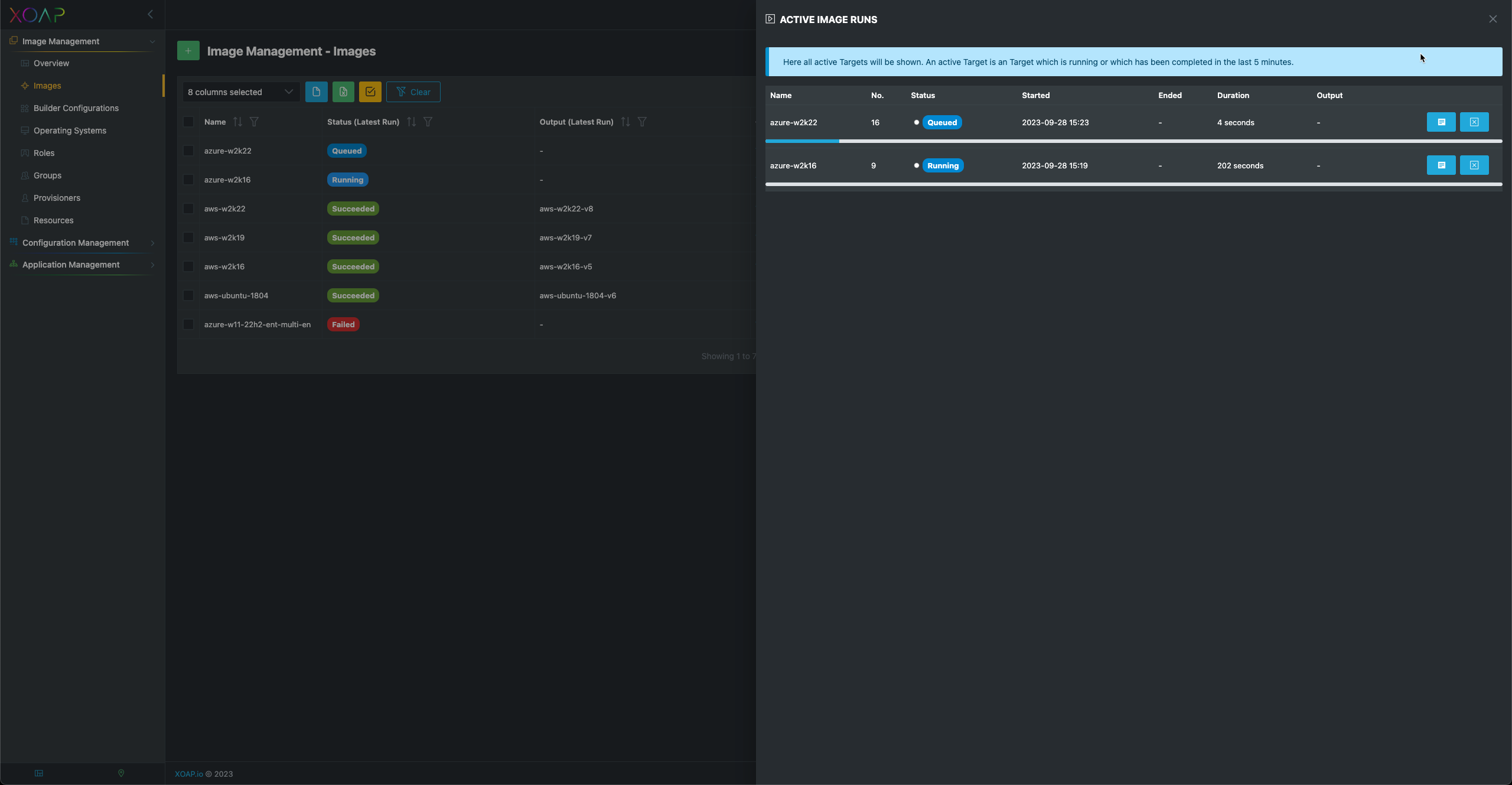 Image Runs Overview