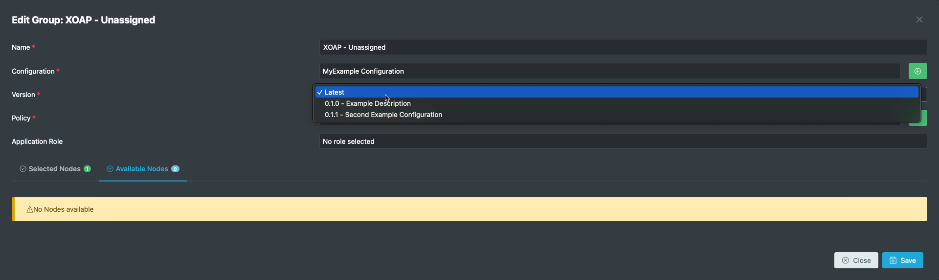 Edit groups version