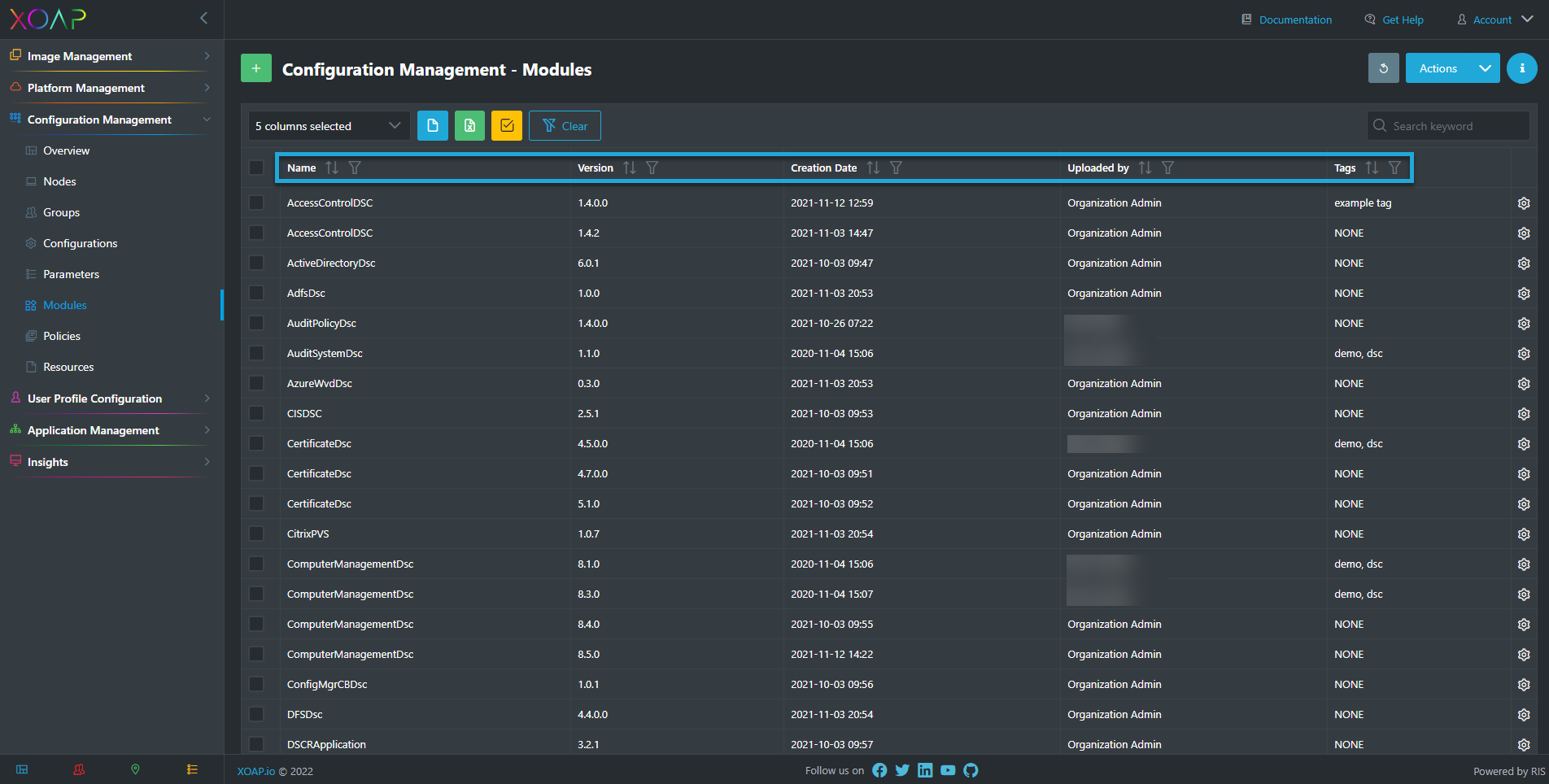 Modules overview