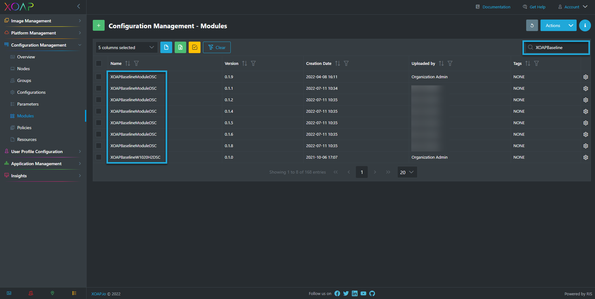 XOAP baseline modules