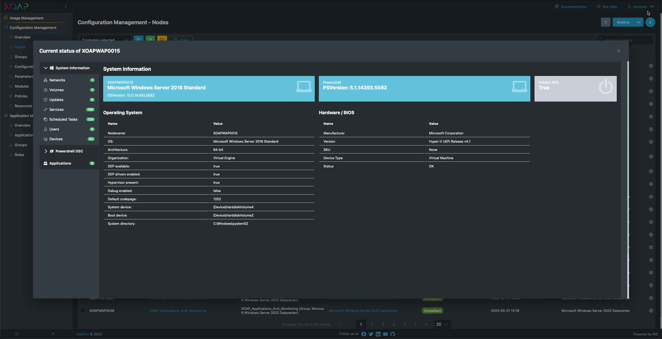 Details on node