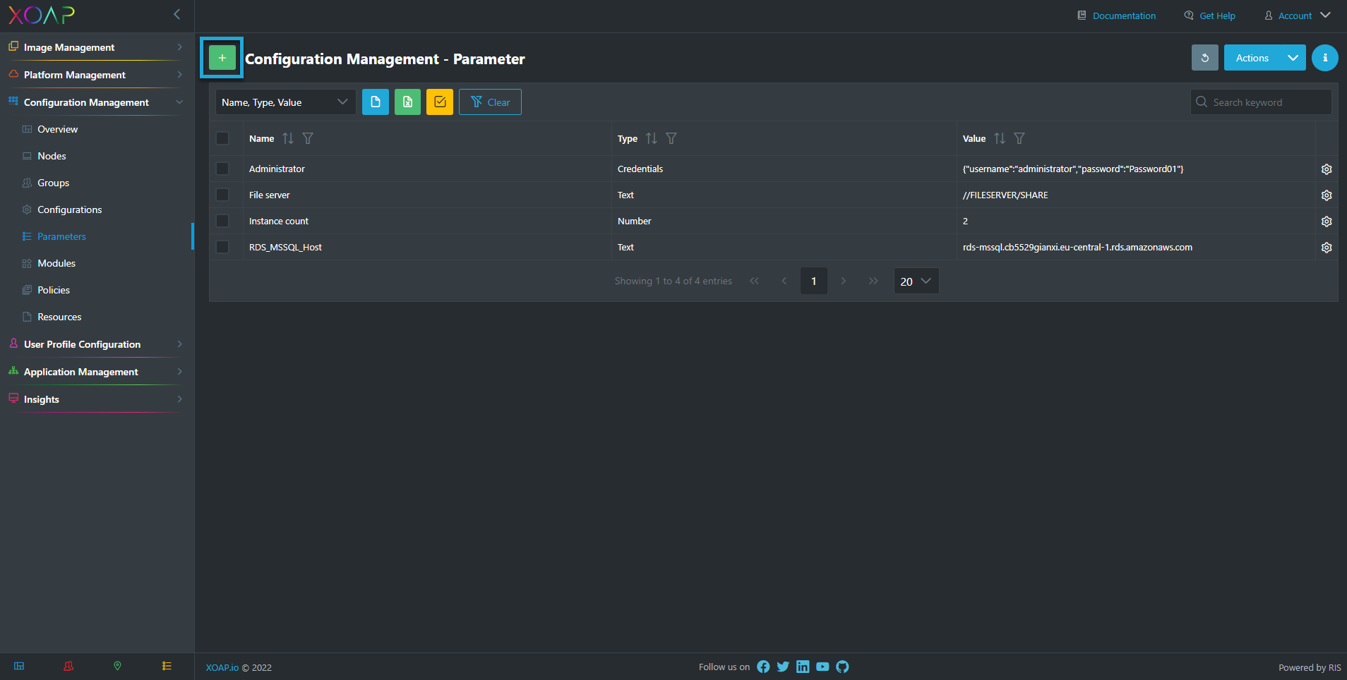 Add Parameter