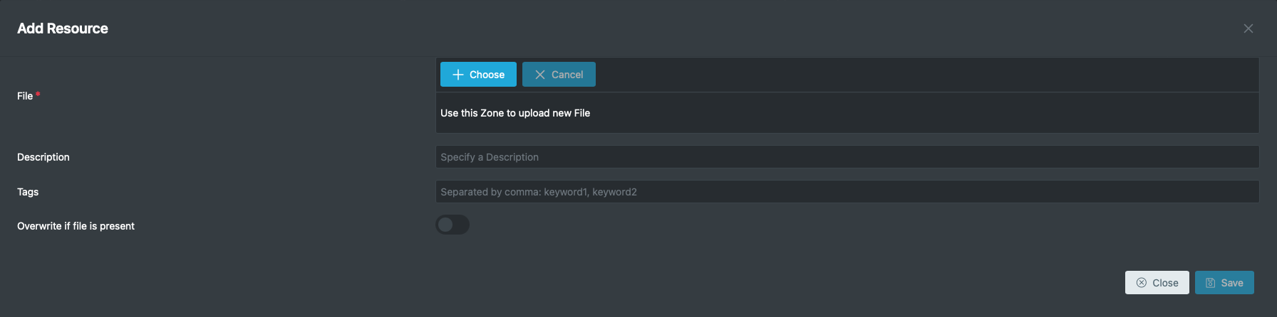 Add resource information