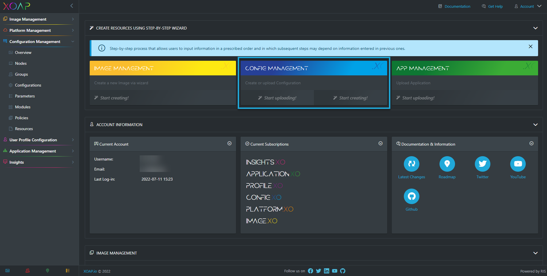 Start dsc configuration wizard in general overview