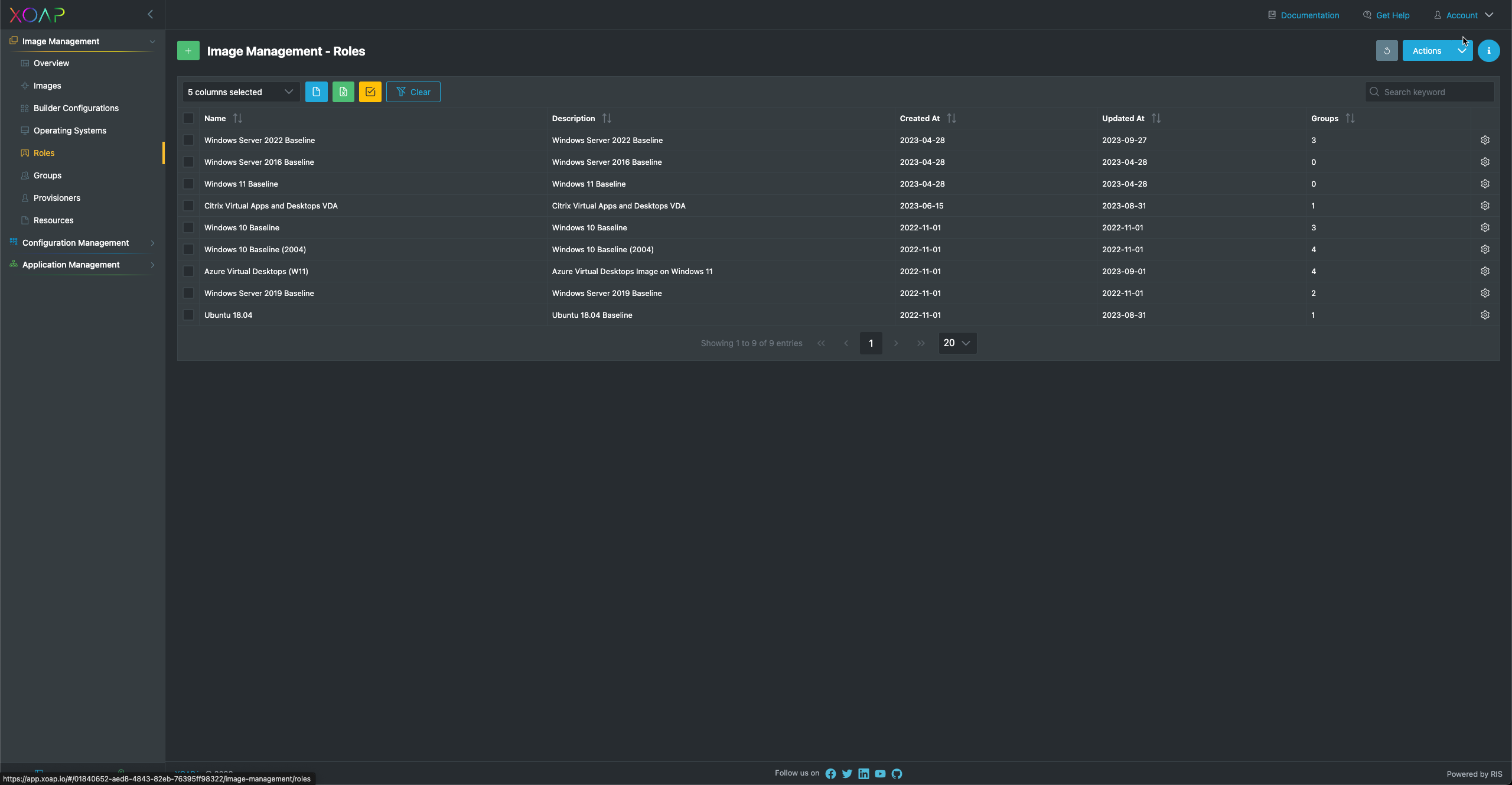 Image management roles
