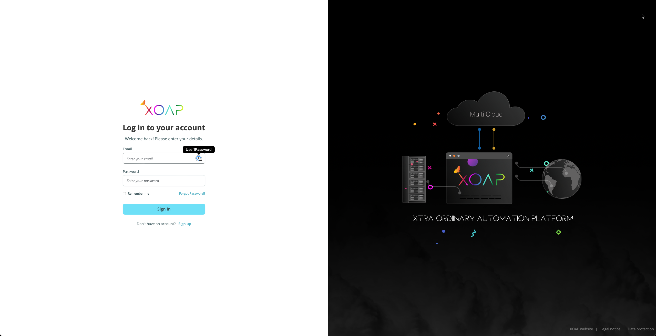 my.xoap.io - Sign up