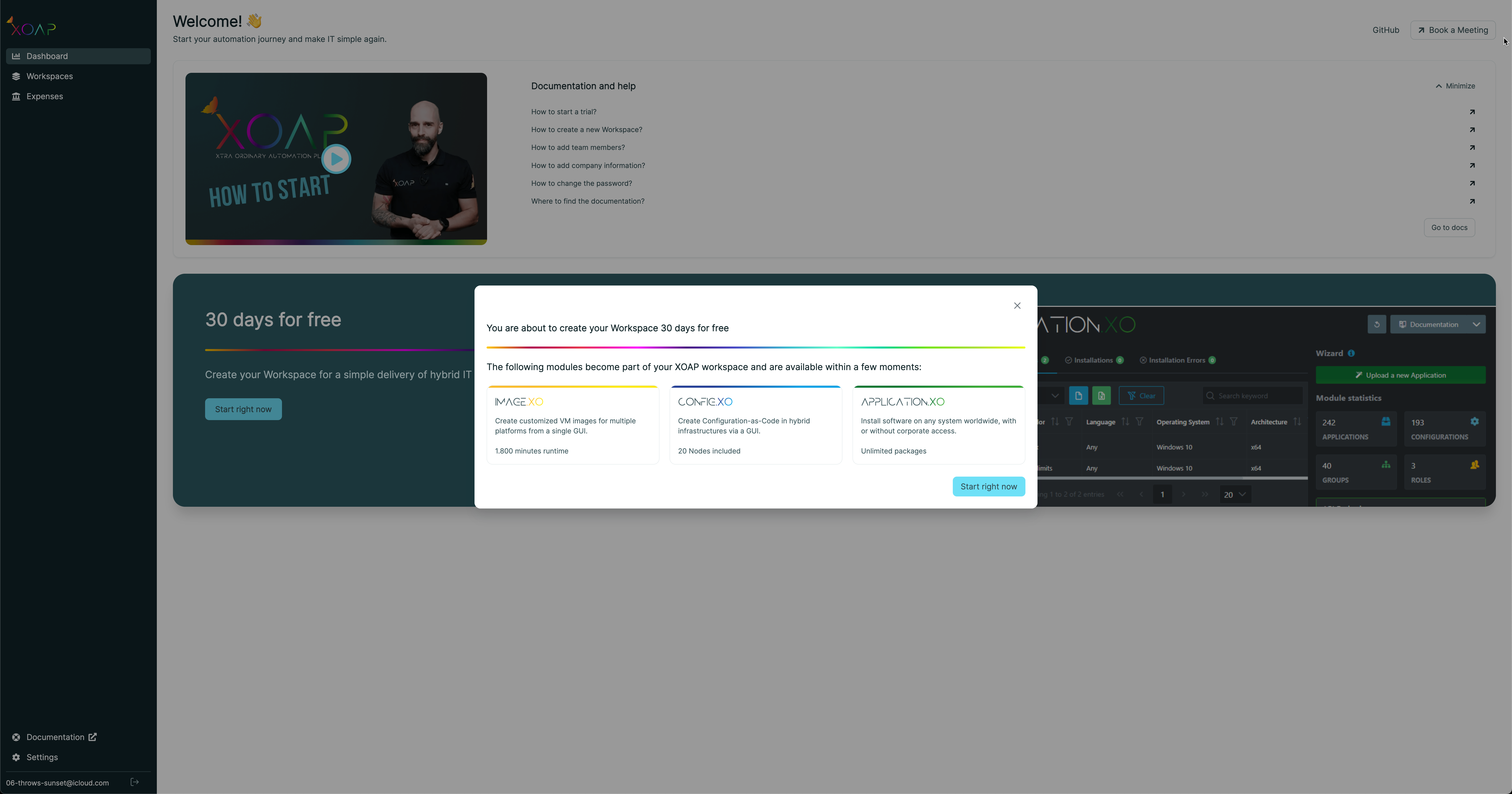 my.xoap.io - Start